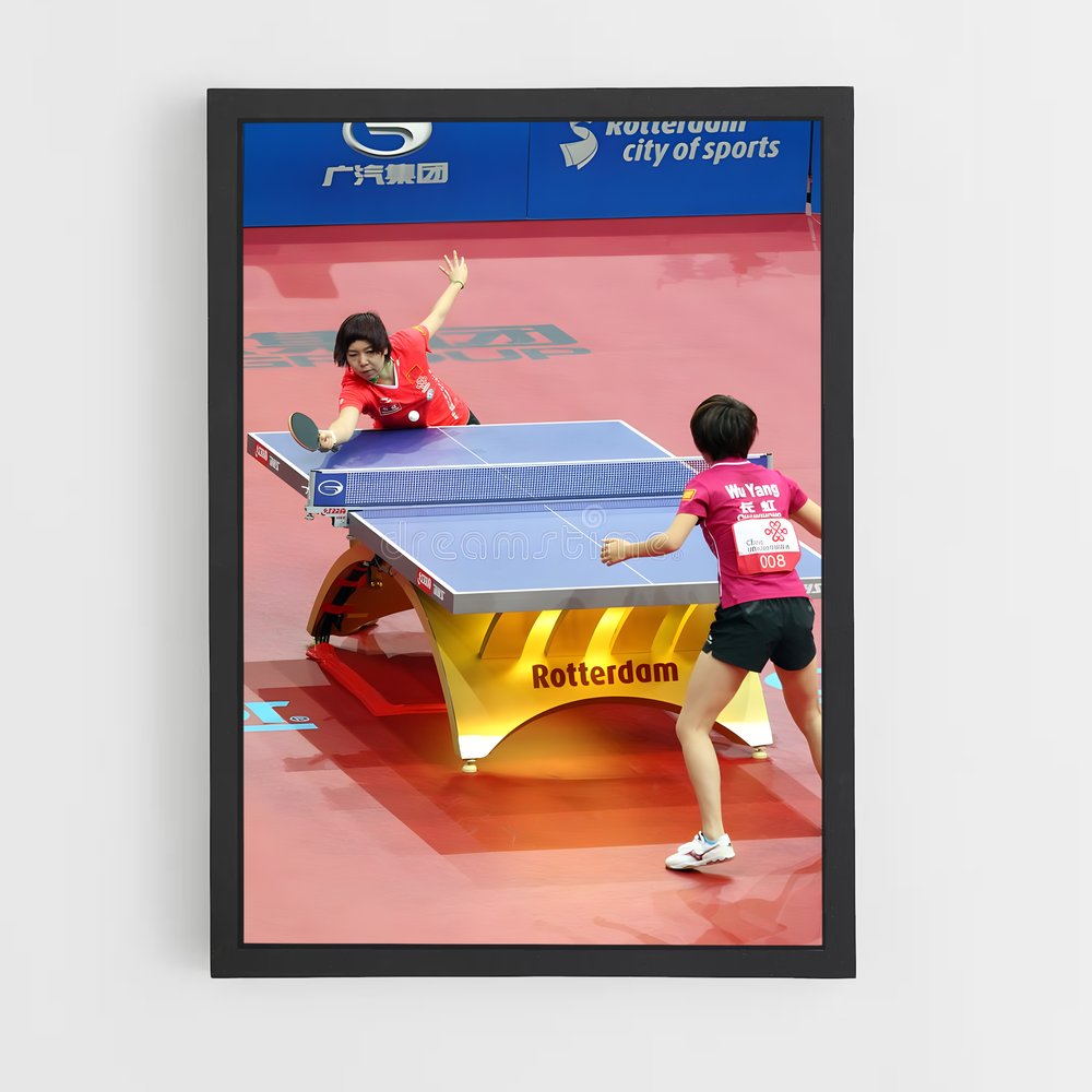 Poster Smash et Service – affiche Tennis de table (vue 2)